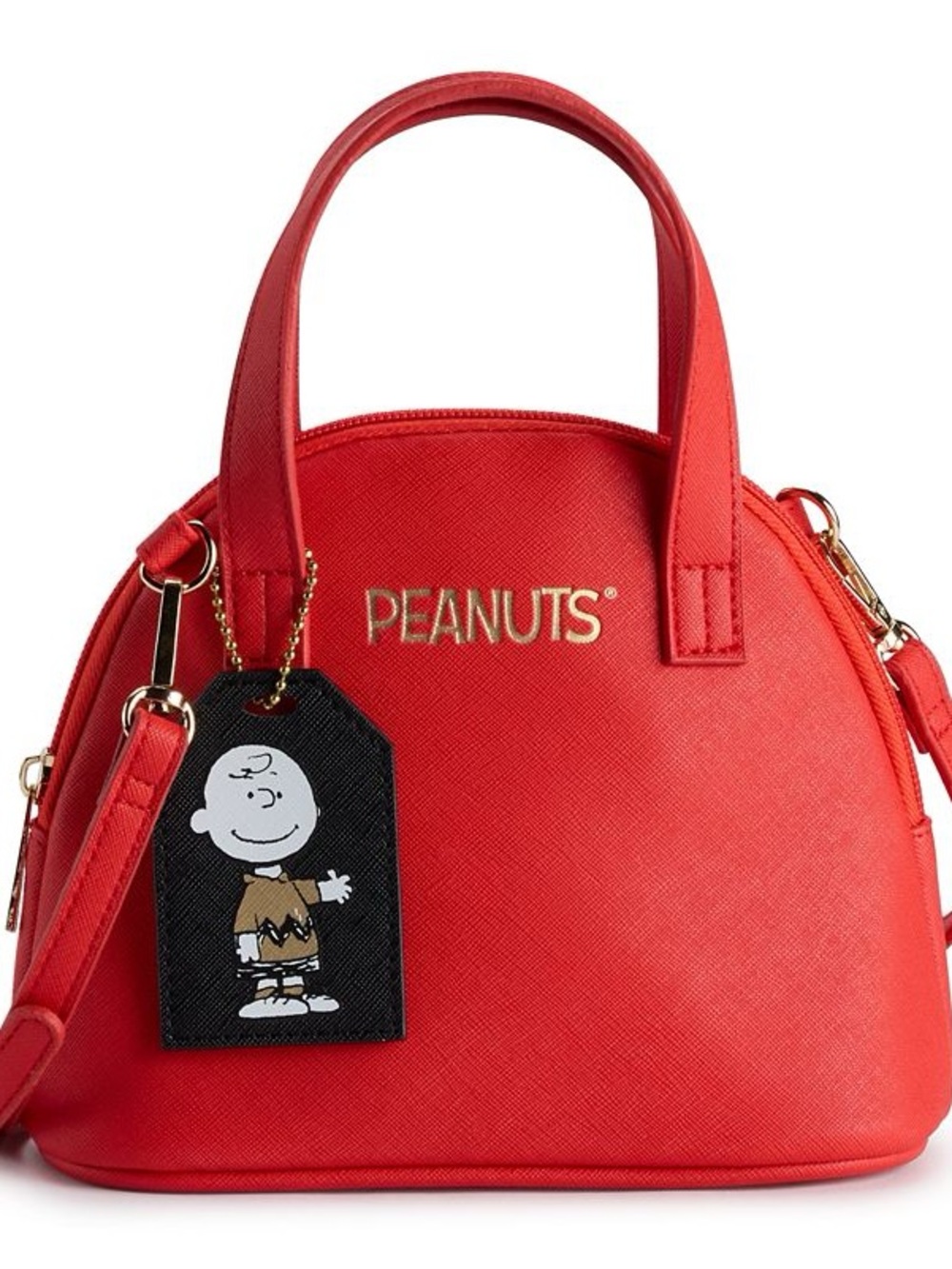 Peanuts Red Dome Small Satchel Crossbody Handbag